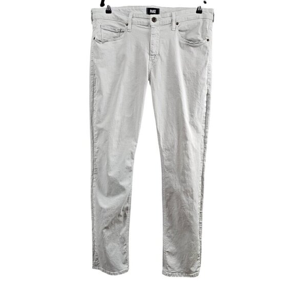 PAIGE Federal Men's Slim Straight Leg Spring Blue Denim Jean Pants - Picture 2 of 11